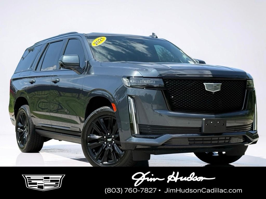 2021 Cadillac Escalade Sport in Shadow — front three-quarter view