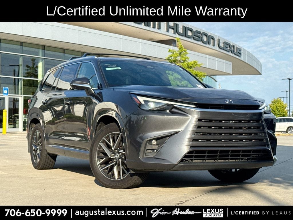 2024 Lexus TX 350 Luxury L/CERTIFIED in Cloudburst Gray — front three-quarter view