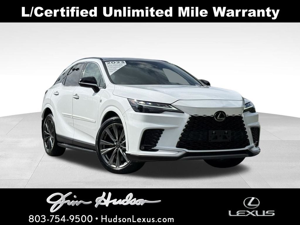2023 Lexus RX 350 F Sport Handling Navigation Mark Levinson L/Certified Unlimited Mil in Ultra White — front three-quarter view
