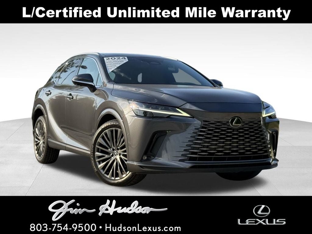 2024 Lexus RX 350 Luxury in Cloudburst Gray — front three-quarter view