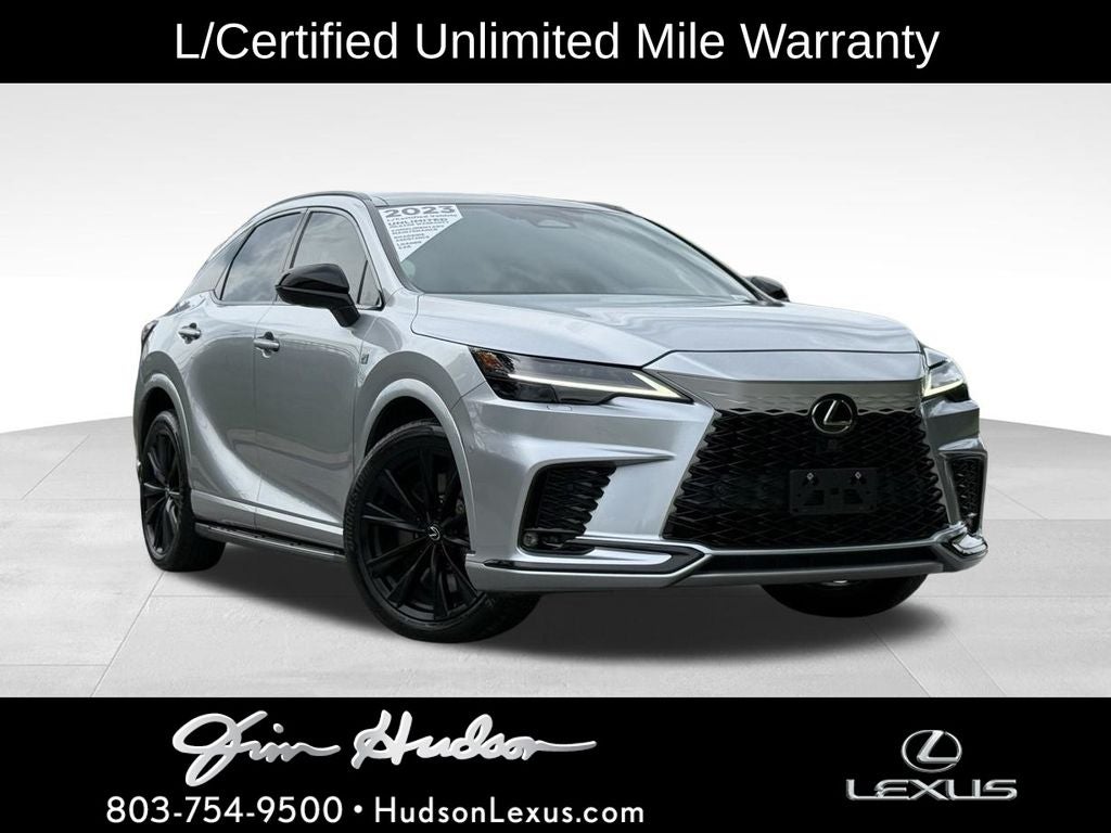 2023 Lexus RX 500h F SPORT Performance Navigation Mark Levinson L/Certified Unlimited Mil in Iridium — front three-quarter view