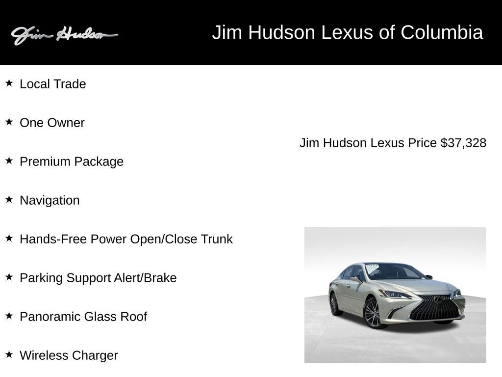 2022 Lexus ES — interior view