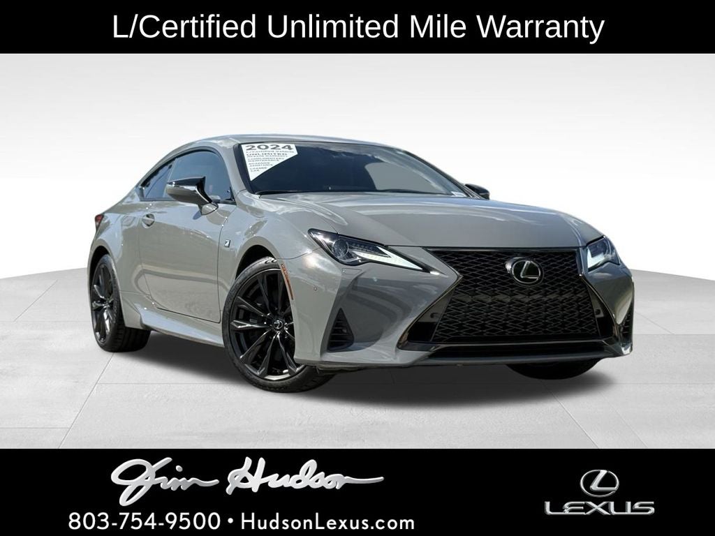2024 Lexus RC 300 F Sport Navigation L/Certified Unlimited Mile Warr in Incognito — front three-quarter view