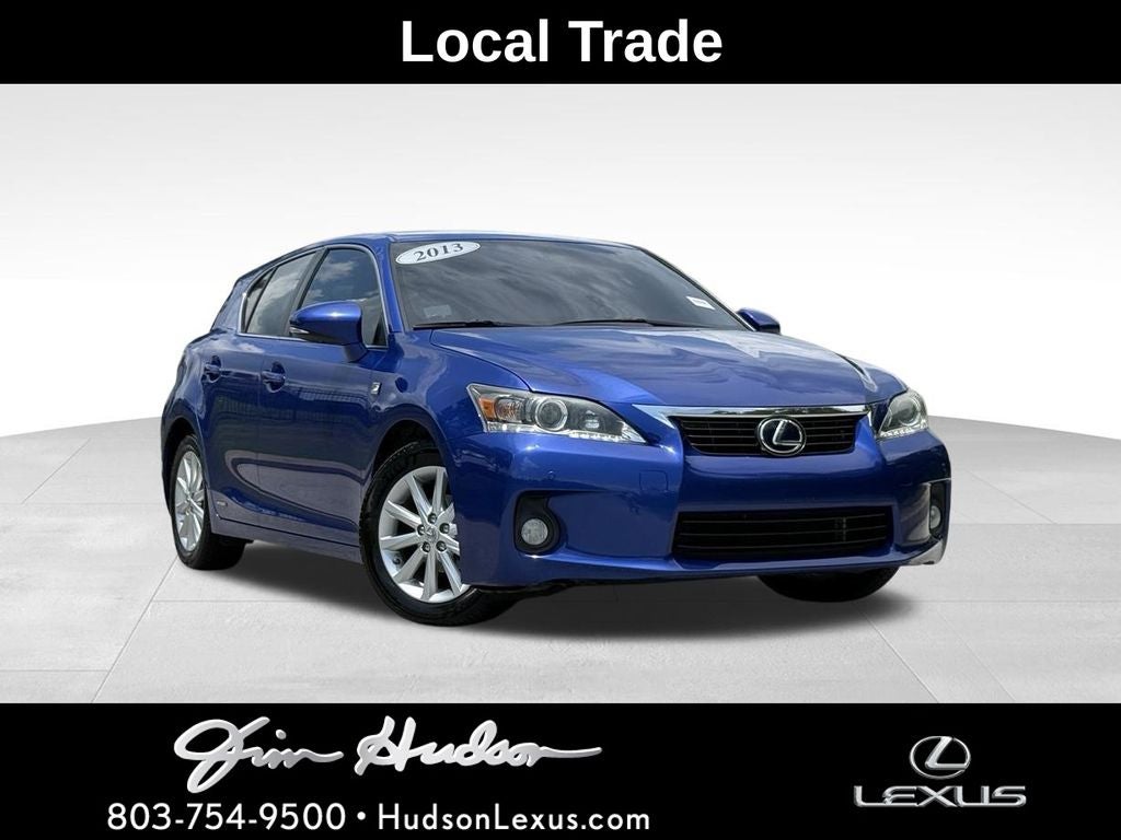 2013 Lexus CT 200h in Ultrasonic Blue Mica — front three-quarter view